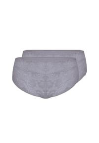 sassa - Panty CLASSIC LACE 2er Pack - dusty grey