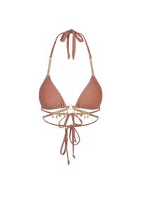 MODA MINX - Bikini Top Lumiere Seychelles mit funkelnden Anhängern - Candy Pink