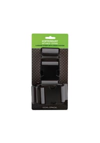 WORLDPACK Reiseaccessoires - Koffergurt mit Kreuzsystem 190 cm - dunkelgrau