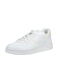 LACOSTE - Lederimitat/Textil Sneaker - Weiß/Weiß