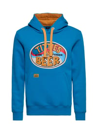 KING KEROSIN - Hoodie mit Front-Print Titties And Beer - petrol