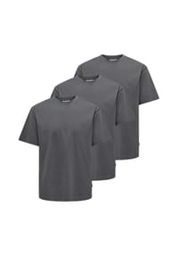 ONLY & SONS - T-Shirt 3er Pack Onsfred - Beige / Dunkelgrau / taupe