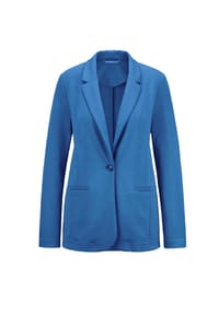 GOLDNER - Damenblazer mit Reverskragen und Paspeltaschen - blau