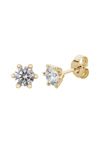 LYOMI - Ohrstecker 585/- Gold 2 Diamant Lab Grown 1,00ct. - gelb