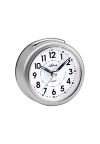 Atlanta by PARAGON - Quarzwecker ohne Ticken Analog Licht Snooze Silber - 1584/19 - Silber