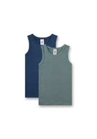 Sanetta - Unterhemd, 2er-Pack, Ärmellos, U-Ausschnitt, für Kinder - 40119 KHAKI