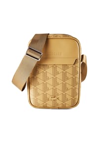 LACOSTE The Blend - Herren Umhängetasche - The Blend Vertical Monogram Camera Bag, 21,5x16x5,5cm (HxBxT) - Beige