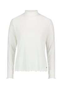 BETTY & CO - Langarm-Shirt mit Rippenstruktur - Rohweiß