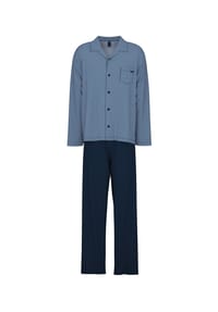 CALIDA - Herren Durchgeknöpfter Pyjama Relax Choice - indigo mood