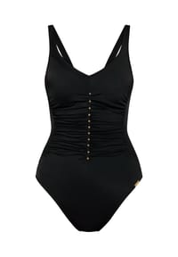 Charmline - Badeanzug, Raffungen, für Damen - 006 / BLACK