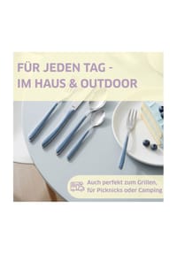 kuppels 6-tlg. Kuchengabel Set - Prisma - denim blau