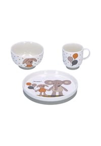 Sterntaler® - Kinder Porzellan-Geschirr-Set 3er Set - blau
