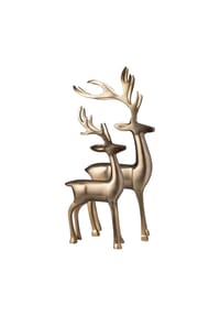 Villeroy & Boch - Dekofiguren Hirschpaar Christmas Chic 36 cm / 44 cm 2er Set gold - gold