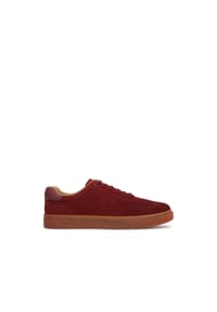 kazar - Bordeauxfarbene Sneakers aus Wildleder mit kontrastierender Sohle - Bordeaux