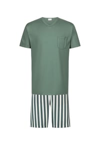 mey - Schlafanzüge PALM STRIPES, Brusttasche, für Herren - 1254  PALM HUE