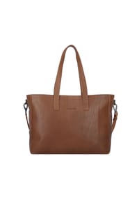 PLEVIER® Rock - Rock Shopper Tasche Leder 41 cm Laptopfach - cognac