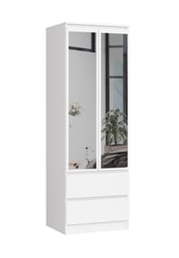 Akord - Kleiderschrank Star S60 mit 2 Türen, 2 Schubladen und 1 Einlegeboden - artisan-eiche