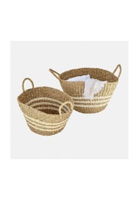 LOBERON - Korb 2er Set Farivon braun/creme - braun/creme