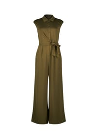 zero - Jersey-Jumpsuit mit Knopfleiste - Dark Olive