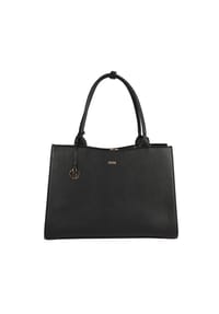 SOCHA BUSINESS BAGS STRAIGHT LINE - Laptoptasche elegant 15.6 Zoll für Damen, Synthetik, leicht, Vollausstattung - schwarz