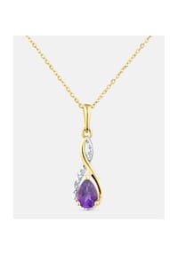 Diamant L'eternel - Kette mit Anhänger, mit Amethyst, 375 Gelbgold - gold