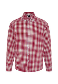 POLO SYLT - Hemd mit minimalistischem Karomuster - 2610 Dark Red/White