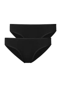 SNOCKS - Basic Slips, 2er-Pack, für Damen - 9 BLACK