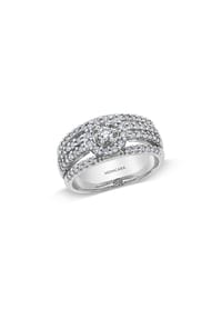 MONCARA - Damen Ring, 585er Weißgold, 61 Diamanten zus. ca. 1,00 Karat - Weißgold