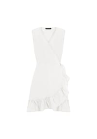 freshlions - Sommerkleid Mailinda im eleganten Wickel-Design - braun