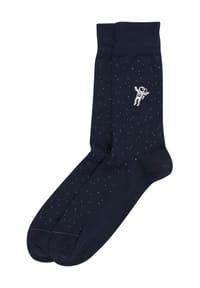 von Jungfeld - Kurzsocken, Stickerei, Weltall-Design, für Herren - nachtblau
