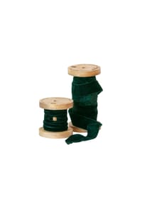 LOBERON Samtband 2er Set Liandis dunkelgrün - Geschenkzubehör - dunkelgrün