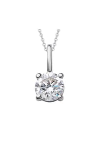 ONE ELEMENT Timeless Diamonds - 0.15 ct  Diamant Brillant Anhänger aus 585 Weißgold - silber