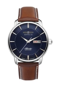 ZEPPELIN - ATLANTIC Herren Automatikuhr "8466-3" - BRAUN/ SILBER