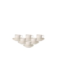 Villeroy & Boch Espressotassen mit Untertassen For Me 70 ml 6er Set weiß - FOR ME - weiß