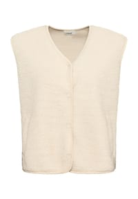 s.Oliver - Fleeceweste, V-Ausschnitt, für Damen - 0700 WHITE