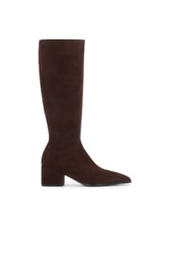 Kazar - Dunkelbraune, stöckelschuhe mit futter und verlängerter nase - Dunkelbraun