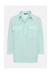 olsen - Bluse mit Streifen und offenem Kragen - Jade