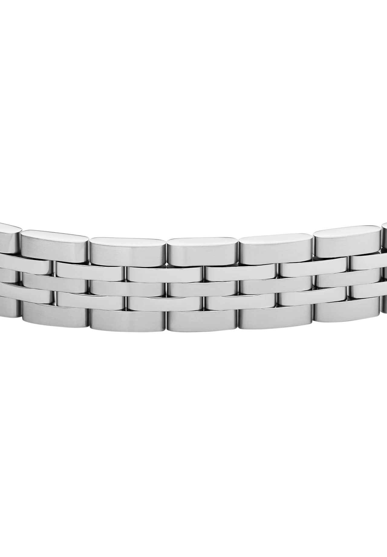 Fossil Herren Armband, Edelstahl, Weissgold