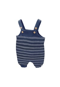 maximo® - GOTS BABY-Strickhose, LL, Latz kurzes Bein, Ringel, Futter - beigemeliert