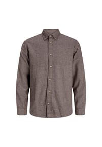 JACK & JONES - Hemd Bluharvey Langarmhemd - braun meliert