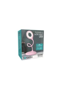 COFI - Qware LED Schreibtischlampe Toronto pink wiederaufladbar - Pink 32 × 12 × 10 cm