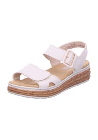 rieker - Sandaletten, Kunstleder, Dornschließe, für Damen - Creme