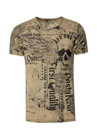 RUSTY NEAL - T-Shirt Rusty Neal mit Allover-Print - Khaki