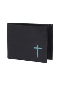 oxmox® New Cryptan - New Cryptan Geldbörse RFID Schutz 11 cm - schwarz-circle bloom cyan