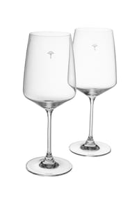 JOOP! SINGLE CORNFLOWER Rotweinglas Set 2, Weiß matt - JOOP! SINGLE CORNFLOWER - Transparent