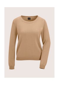 MADELEINE - Schlichter Baumwollpullover mit Rundhals - braun