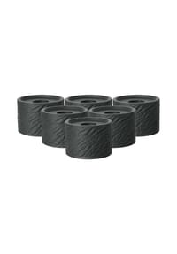 Villeroy & Boch Kerzenhalter Manufacture Rock Home ø 6,3 cm 6er Set schwarz - MANUFACTURE ROCK - schwarz