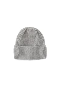 CAPO - Strickmütze, Kaschmir gerippt - beige
