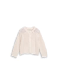 TOM TAILOR - Strickjacke, Baumwolle, für Kinder - 10348 GARDEN WHITE