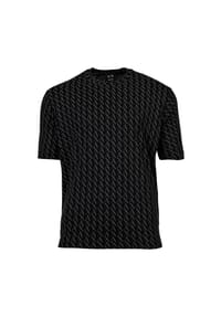 ARMANI EXCHANGE - Herren T-Shirt - Rundhals, Allover-Logoprint, Baumwolle - Schwarz